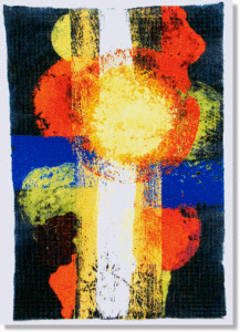 Ohne Titel, 2009, Farbholzdrucke mit Handabzug, Unikate auf Japanpapier, Querschnitte aus Baumstämmen 50 x 70 cm